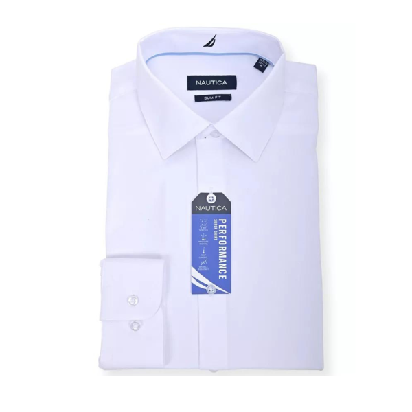 Nautica Men s Slim Fit Dress Shirt (3 Colors) Supply