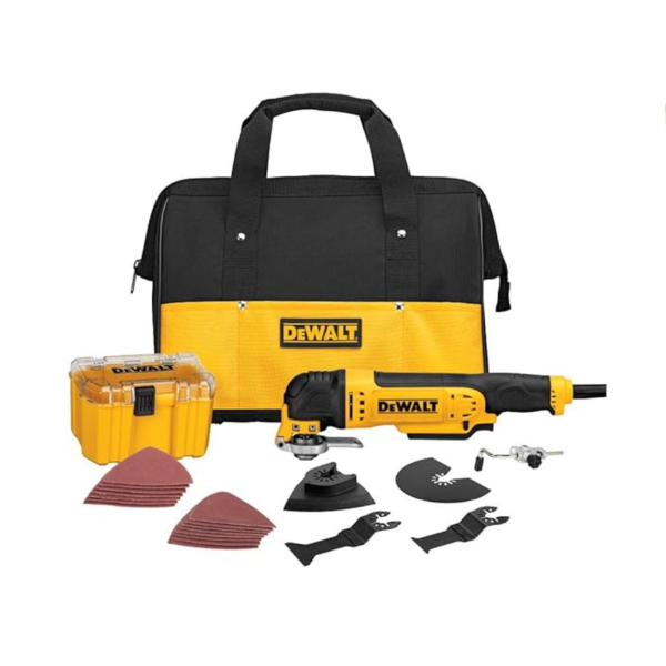 DEWALT Oscillating Tool, 3-Amp, Includes Wood Blades, Sandpaper and Tool Bag, Corded For Sale